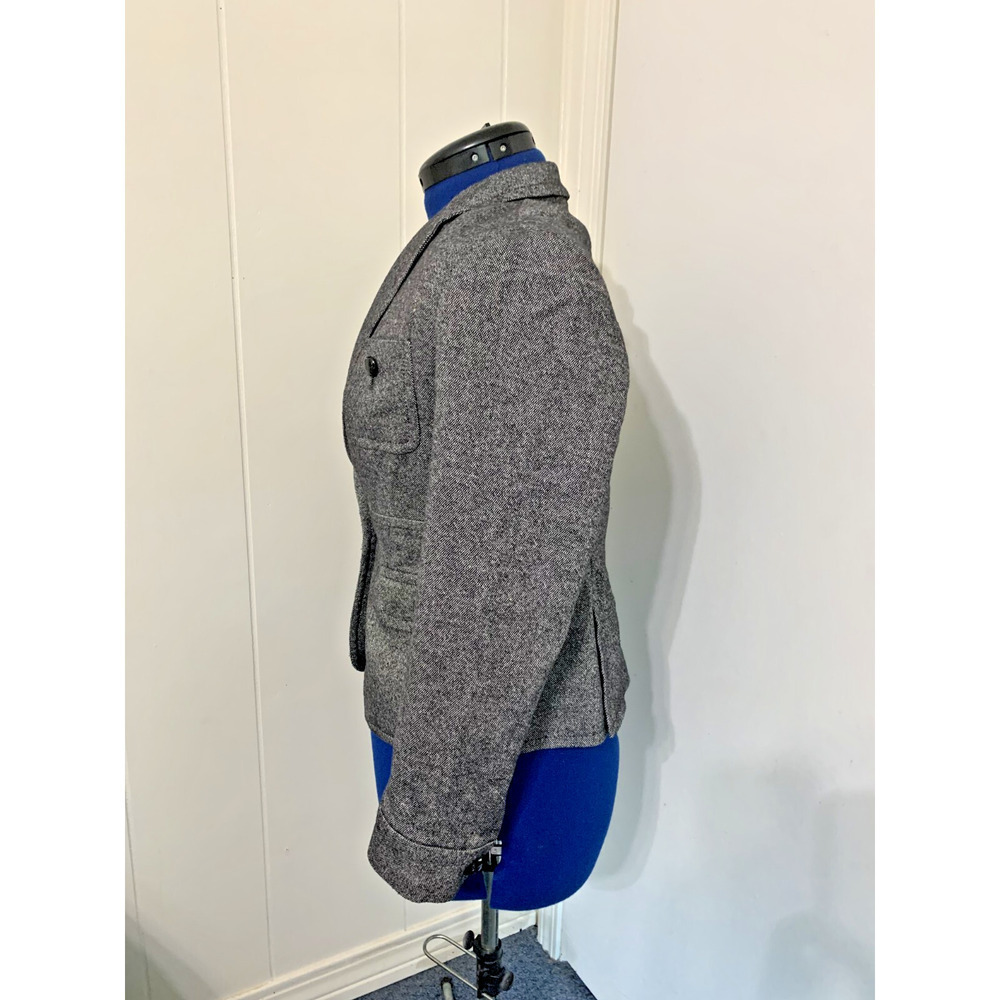 TALBOTS Womens Gray Blazer Size 8 Petite All Season Wool Blend Career Suiting - Picture 3 of 9